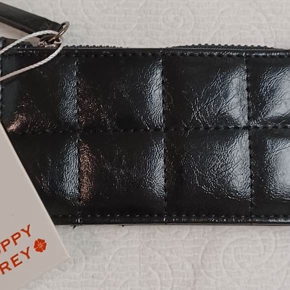 POPPY GREY Black Napa Quilted Faux Patent Leather - Picture 2 of 5